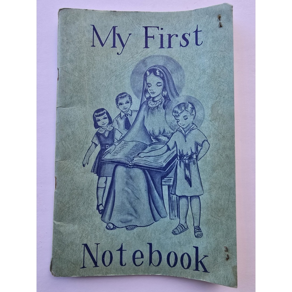 Vintage "My First Notebook" Catholic Children's Workbook Mid-Century Ephemera